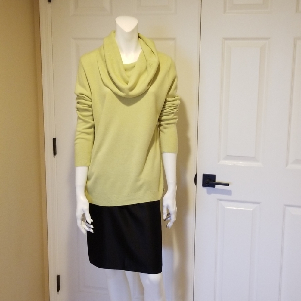 Lime Green Cowl Neck Sweater